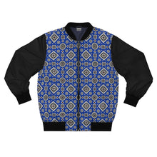 Load image into Gallery viewer, Ajrak Bomber Jacket - Blue