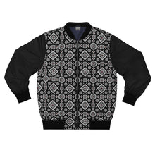 Load image into Gallery viewer, Ajrak Bomber Jacket - Black