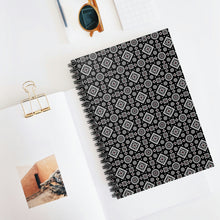 Load image into Gallery viewer, Black Ajrak Spiral Notebook