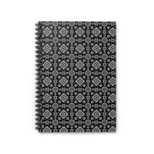 Load image into Gallery viewer, Black Ajrak Spiral Notebook