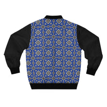 Load image into Gallery viewer, Ajrak Bomber Jacket - Blue