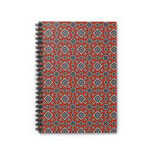 Load image into Gallery viewer, Red Ajrak Spiral Notebook
