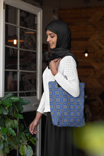 Load image into Gallery viewer, Ajrak Tote Bag - Blue