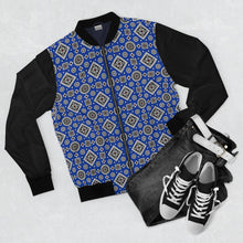 Load image into Gallery viewer, Ajrak Bomber Jacket - Blue
