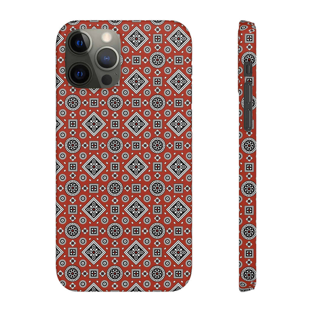 Ajrak Snap Case - Red