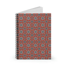 Load image into Gallery viewer, Red Ajrak Spiral Notebook

