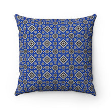 Load image into Gallery viewer, Ajrak Square Pillow - Blue
