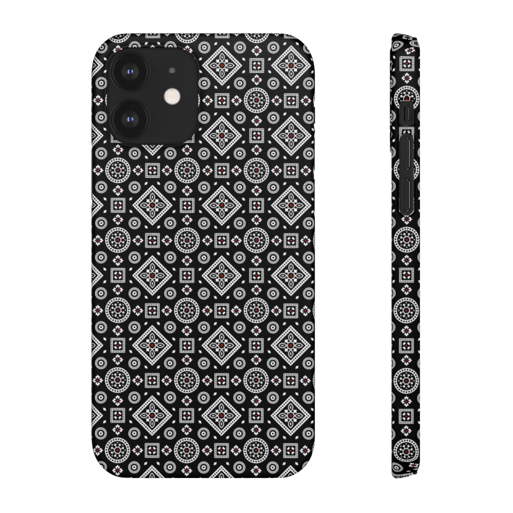 Ajrak Snap Case - Black