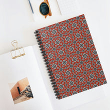 Load image into Gallery viewer, Red Ajrak Spiral Notebook
