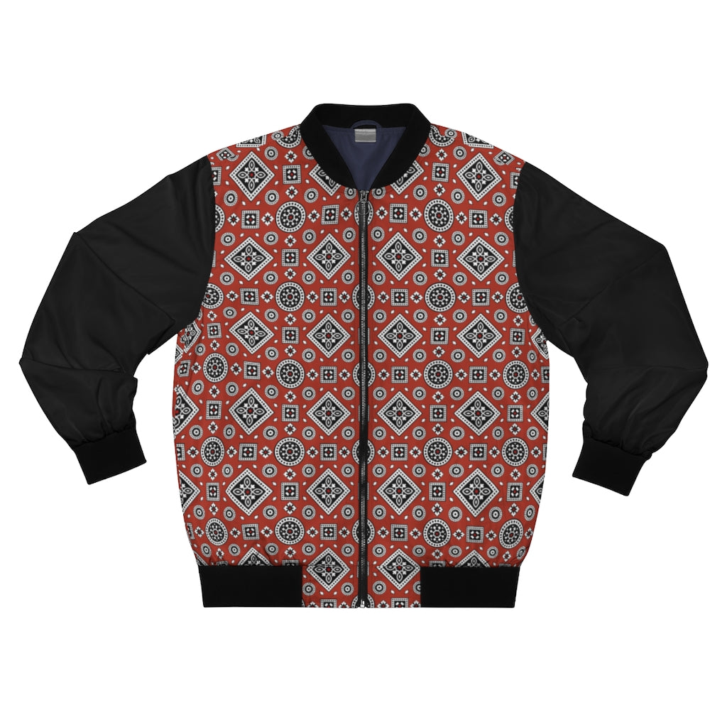 Ajrak Bomber Jacket - Red