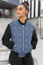 Load image into Gallery viewer, Ajrak Bomber Jacket - Blue
