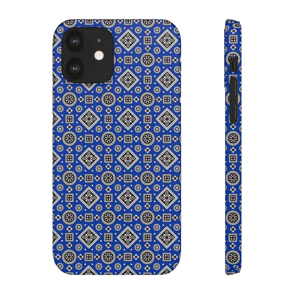 Ajrak Snap Case - Blue