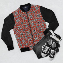 Load image into Gallery viewer, Ajrak Bomber Jacket - Red
