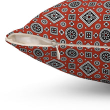 Load image into Gallery viewer, Ajrak Square Pillow - Red
